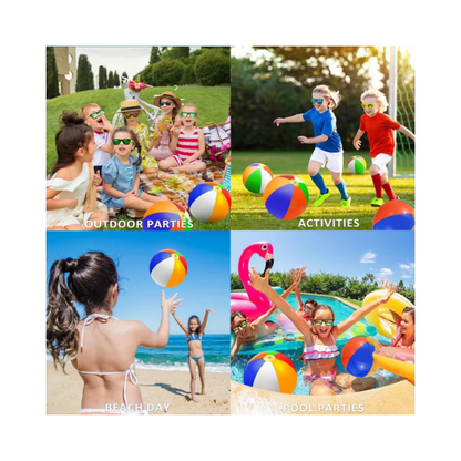 Oleitodh 60Pc Party Set – 30 Neon Sunglasses & 30 Inflatable Beach Balls