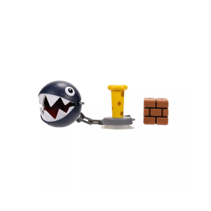 Jakks World of Nintendo Super Mario CHAIN CHOMP w Block 4" Figure NEW 2026