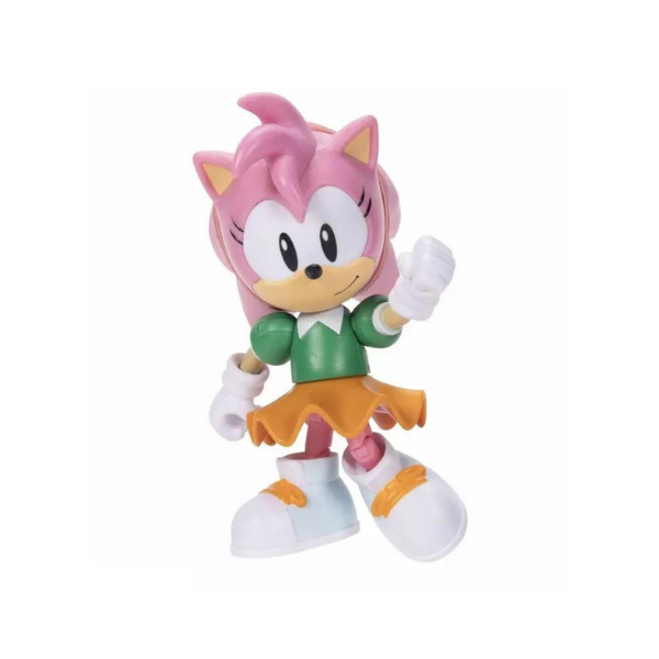Sonic The Hedgehog Classic Amy 4" Action Figure with Yellow Chaos Emerald