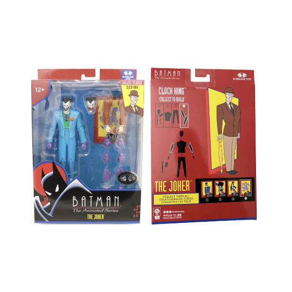 McFarlane DC Multiverse Batman The Animated Series The Joker Platinum Edition Blue Suit Build-A-Figure Clock King Figure 6in