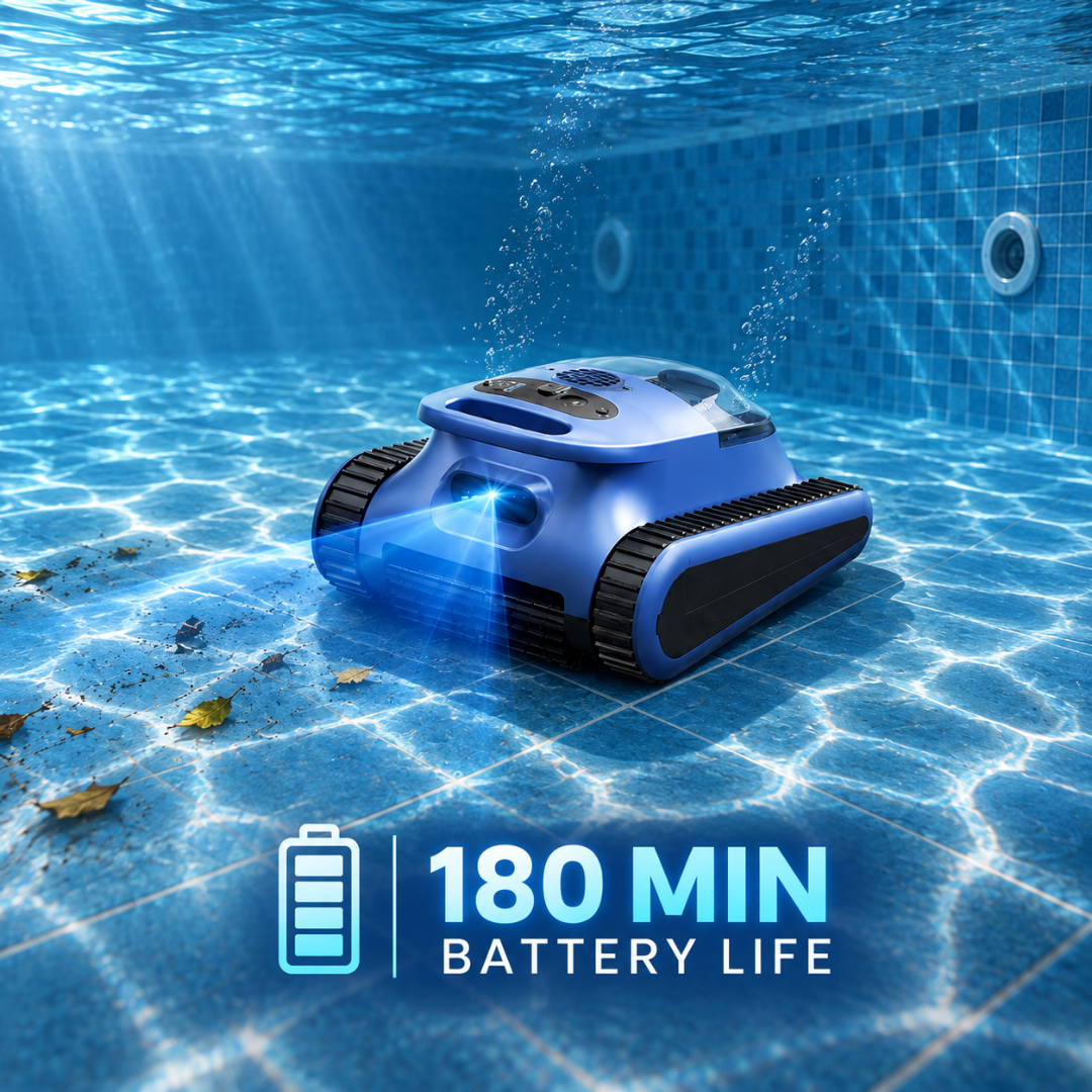 Automatic Robotic Pool Cleaner,3 in 1 Cordless Pool Vacuum for Inground Pools Floor