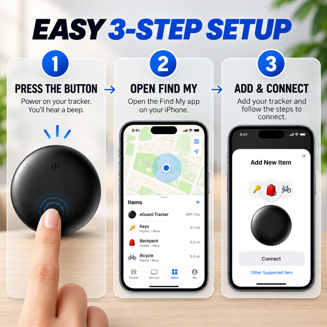 Songhello Bluetooth Vehicle & Item Tracker for Apple Find My and Google Find Hub – No Subscription
