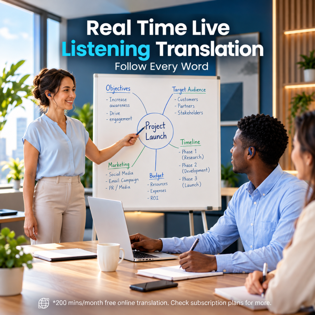 Timekettle LiveTalk AI Translation Earbuds, 54 Languages, Open-Ear
