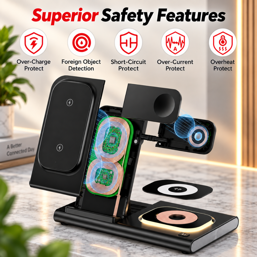 Aresh 3-in-1 Charging Station for Samsung Galaxy Phone, Watch 9/Ultra2 & Buds