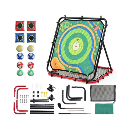 MAGTHIC Golf Chipping Game Set 33x33 Double-Sided Mat Indoor Outdoor Family