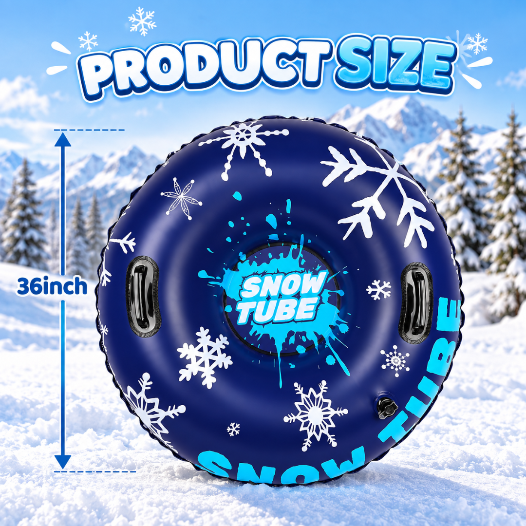 Eterfun 36-inch Inflatable Snow Tubes 2-Pack – Cold-Resistant PVC with Handles