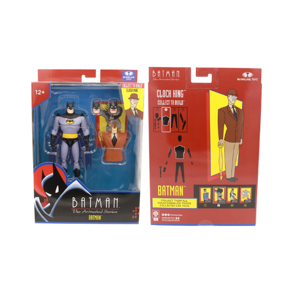McFarlane DC Multiverse Batman The Animated Series Batman Gray Suit Build-A-Figure Clock King Figure 6in