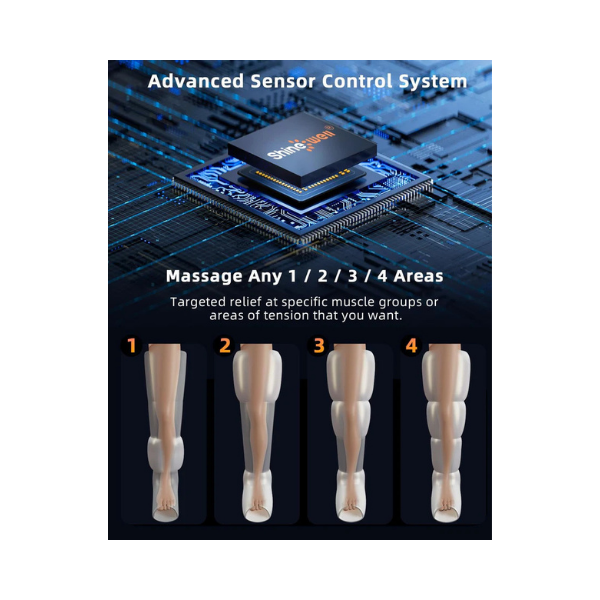 SHINE WELL Leg Recovery System – Air Compression Massager, 11 Intensities