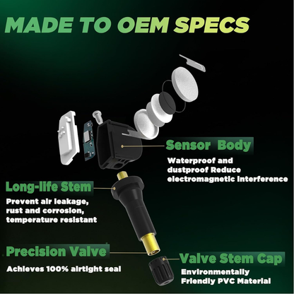 DMYQWL Preprogrammed GM 315MHz TPMS Sensors – Four-Piece Set