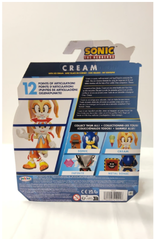 Jakks Pacific Sonic the Hedgehog Cream & Ice Cream Cone 4" Action Figure