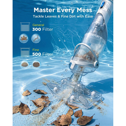 InoKraft K1.5 Pro Cordless Pool Vacuum – Blue, 18.5 GPM, 59-Inch Pole