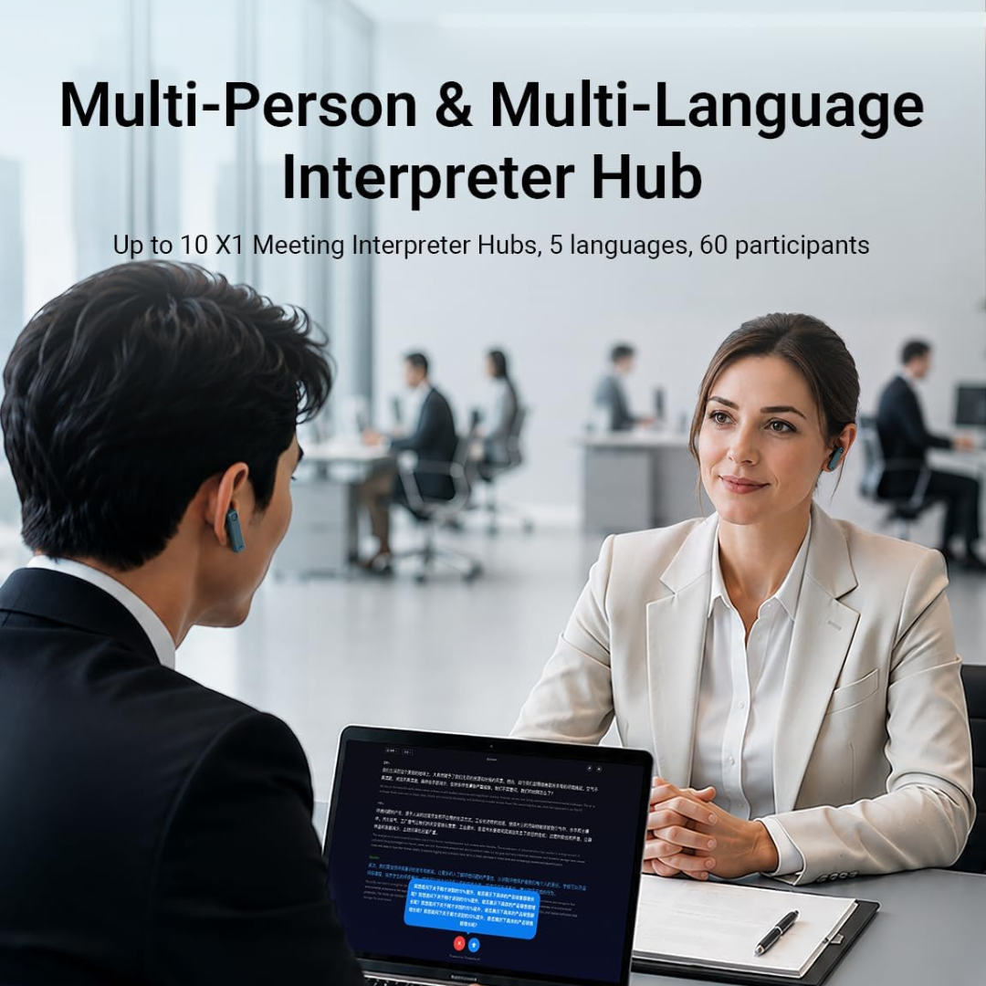 Timekettle X1 Meeting AI Translation Voice Recorder 52 Languages Subscription-Free