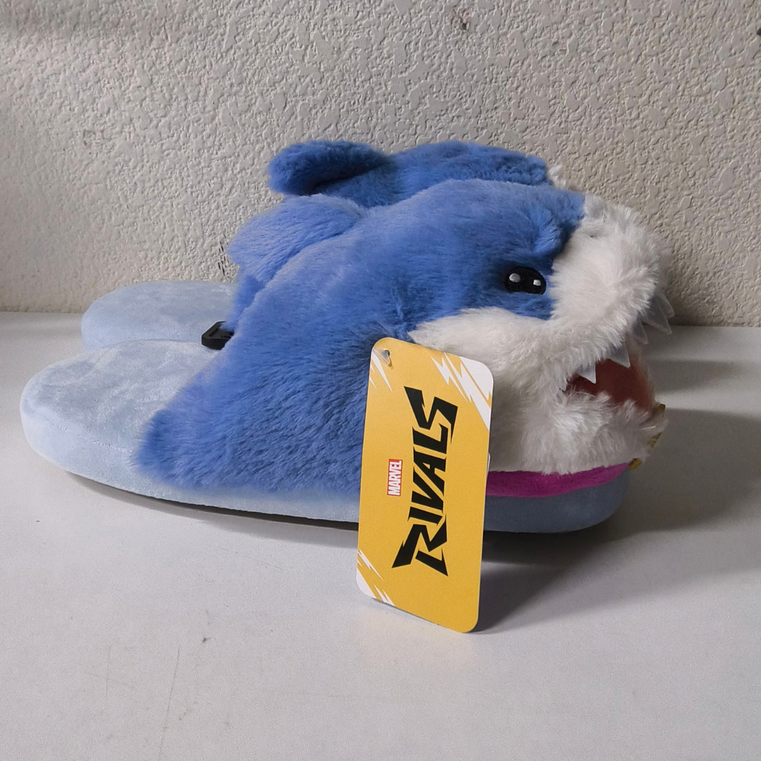 Marvel Rivals Jeff the Land Shark Plush Fluffy Slippers GameStop Exclusive One Size New
