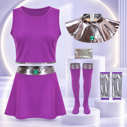eforpretty Purple Comic-Inspired Women’s Costume Set – Size Large
