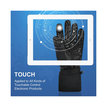 Day Wolf Electric Heated Gloves for Men Women, Rechargeable Waterproof Winter Hand Warmers with Touchscreen for Outdoor Activities(X-Small)