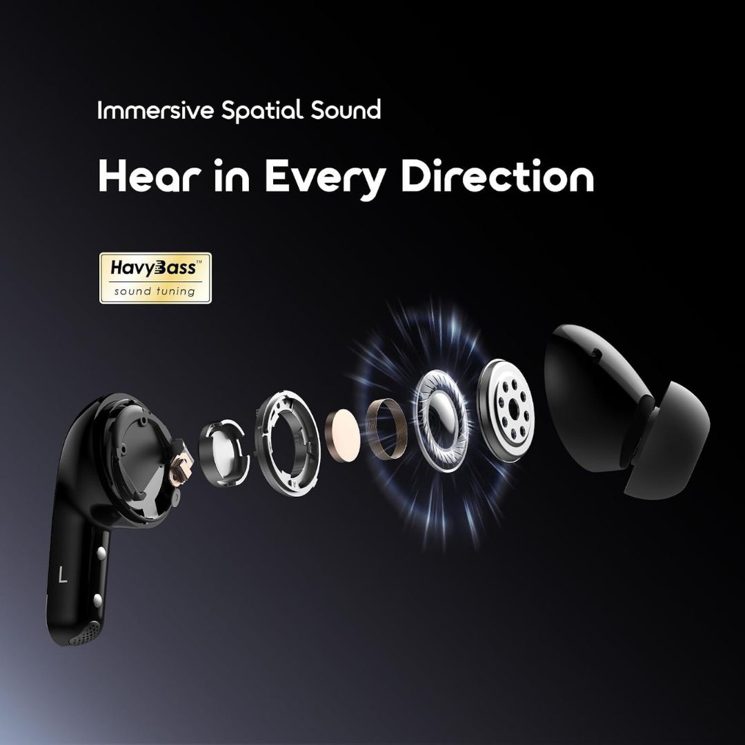 Oraimo SpaceBuds 2 Bluetooth 6.0 AI Translation Earbuds with 52dB ANC