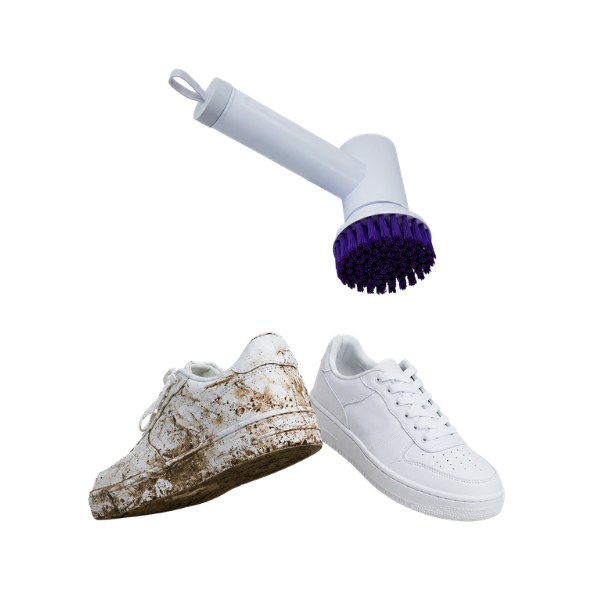 ESSENSOL3 Rechargeable Electric Shoe Cleaning Kit with 3 Brush Heads, Cleaning Solution and Towel for Sneakers