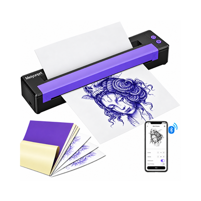 Meiyunprt Tattoo Stencil Printer Bluetooth Wireless Thermal Tattoo Printer