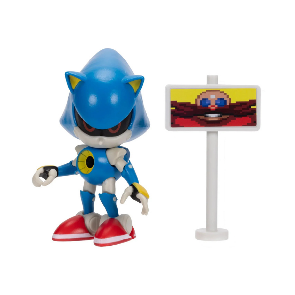 Sonic 35th Anniversary Metal Sonic 4-Inch Figure with Goal Post by Jakks