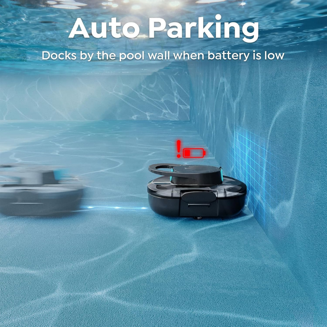 BRINBO S1 Pro Cordless Robotic Pool Cleaner – 130-Minute Runtime, Midnight Black
