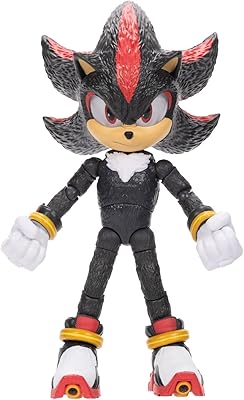 Sonic 3 Movie 5-Inch Shadow Action Figure – Highly Articulated Toy for Kids