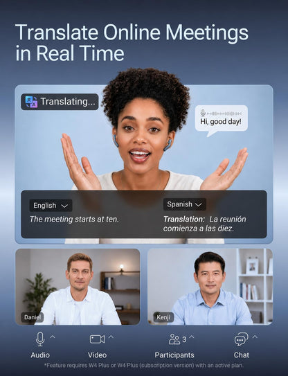 Timekettle W4 Plus AI Translation Earbuds – Phone, Video & Travel