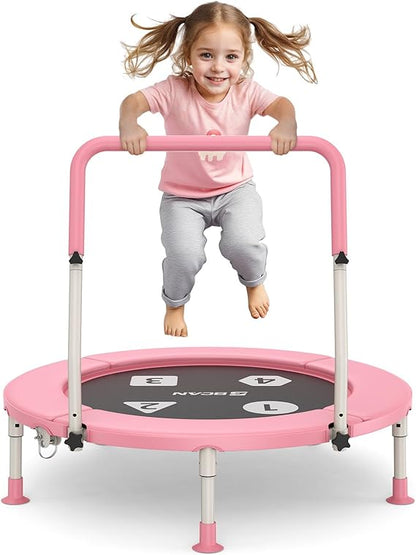 BCAN 36" Toddler Trampoline - Foldable Mini Trampoline for Kids