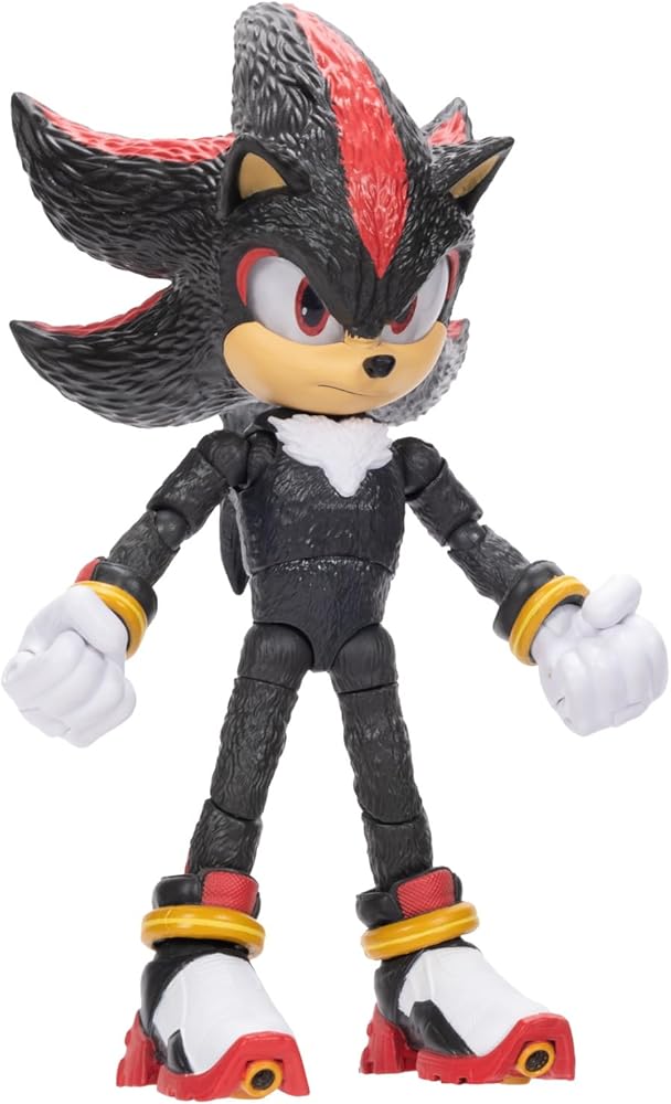 Sonic 3 Movie 5-Inch Shadow Action Figure – Highly Articulated Toy for Kids
