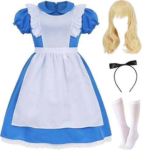 Slivomi Kids Alice Halloween Costume Set - Princess Dress, 5-Piece