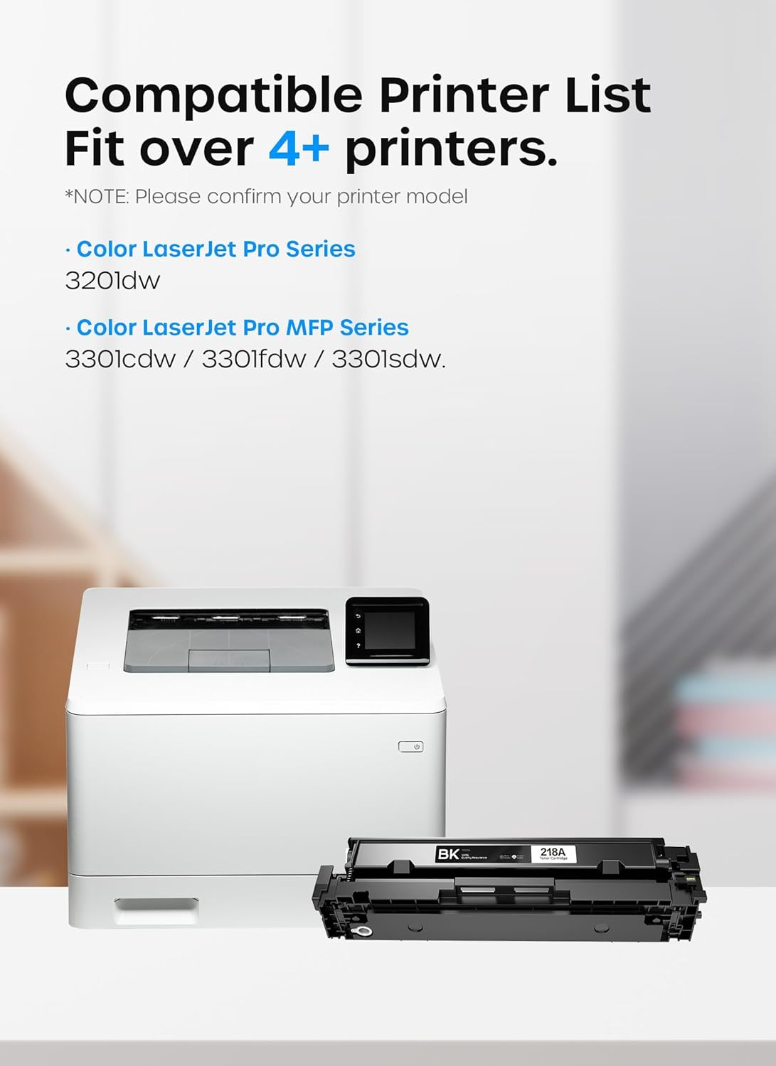 Timink 218A Toner Cartridge 4-Pack with Chip for HP Color Pro MFP