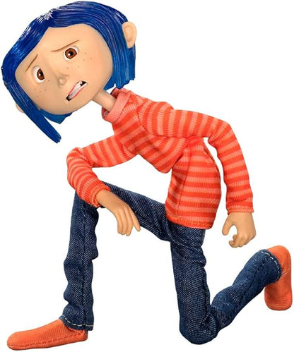 Coraline 7-Inch Articulated Figure with Poseable Body, Striped Shirt & Stand