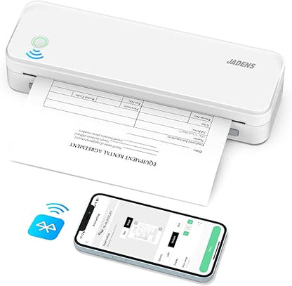 JADENS Wireless Thermal Printer 8.5''×11'' Inkless Portable 300DPI Printer