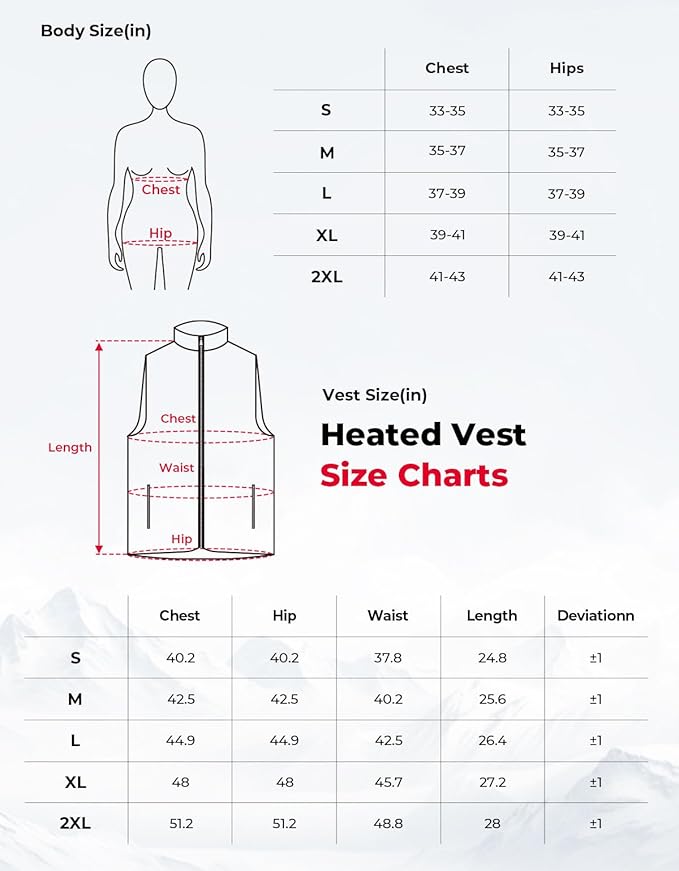 KEMIMOTO Women's Smart Heated Vest | APP Control & Battery Included