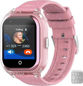 Wonlex 4G Kids Smart Watch: GPS, Video Call, SOS, SIM Card Included, Pink