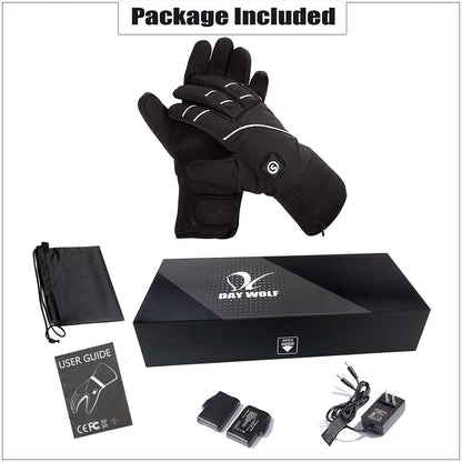 Day Wolf Heated Glove Liners with Rechargeable Batteries for Winter Sports