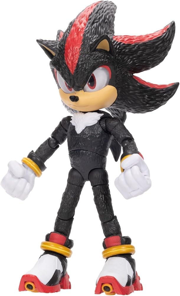 Sonic 3 Movie 5-Inch Shadow Action Figure – Highly Articulated Toy for Kids