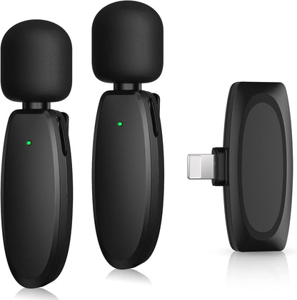 Oleciya Wireless Lavalier Microphone for iPhone/iPad, Noise Reduction Lapel Mic