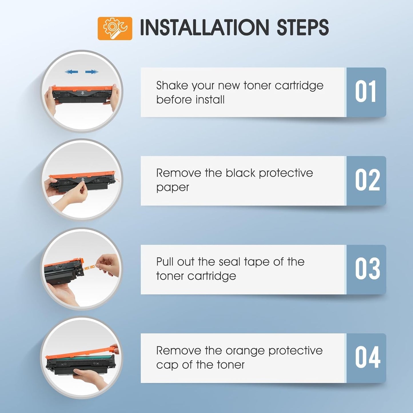 Cool Toner 210A 4-Pack with Chip for HP Color LaserJet Pro 4301 4201