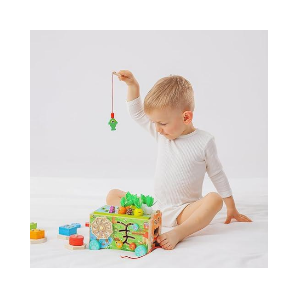 JAUNTY Montessori Wooden Toy Truck Set for Toddlers 2–4 Educational Toy