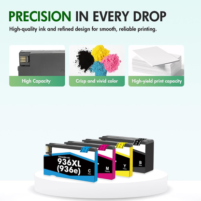 936XL Ink Cartridges 4-Pack for HP OfficeJet Pro 9125e 9120e 9130e
