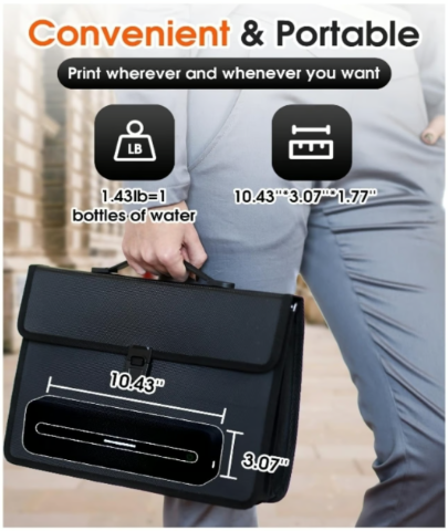 Betlife Wireless M832 Bluetooth Portable Printer - Travel-Friendly & Inkless