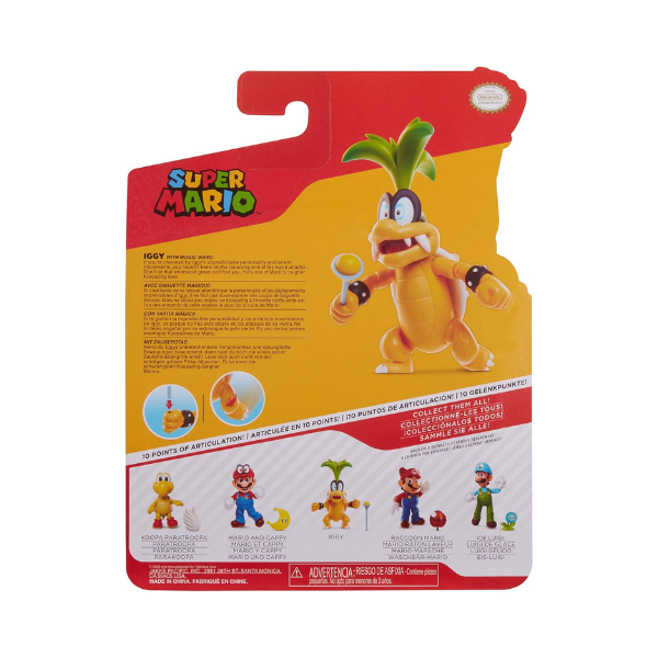 Super Mario Iggy Koopa Action Figure Set with Magic Wand JAKKS