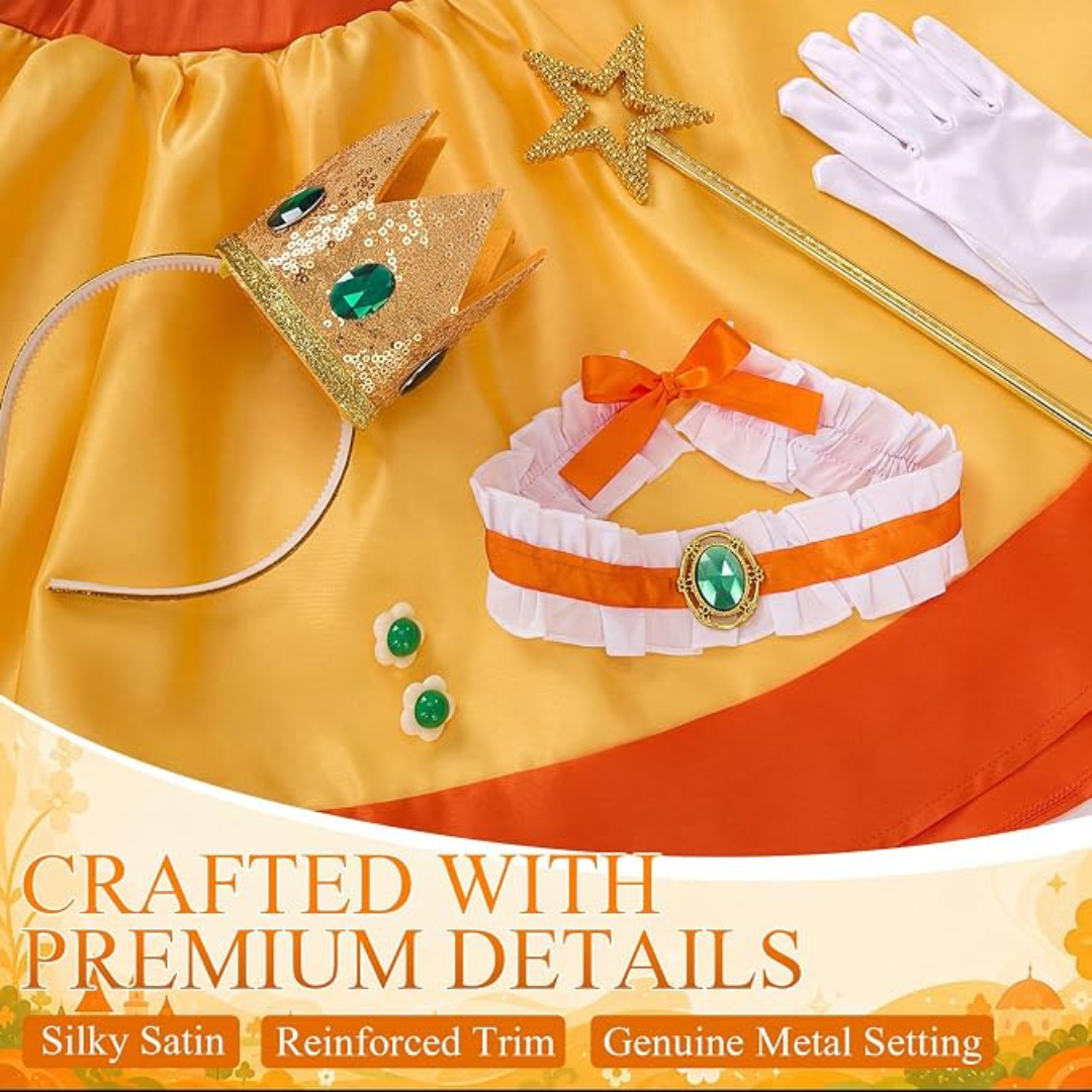 Cozypower Princess Costume Accessories Set for Women Yellow Small Size