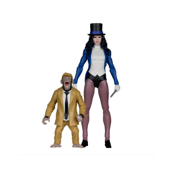 McFarlane DC Multiverse Collector Edition Zatanna Platinum Edition 7-Inch Action Figure #53 w/ Detective Chimp