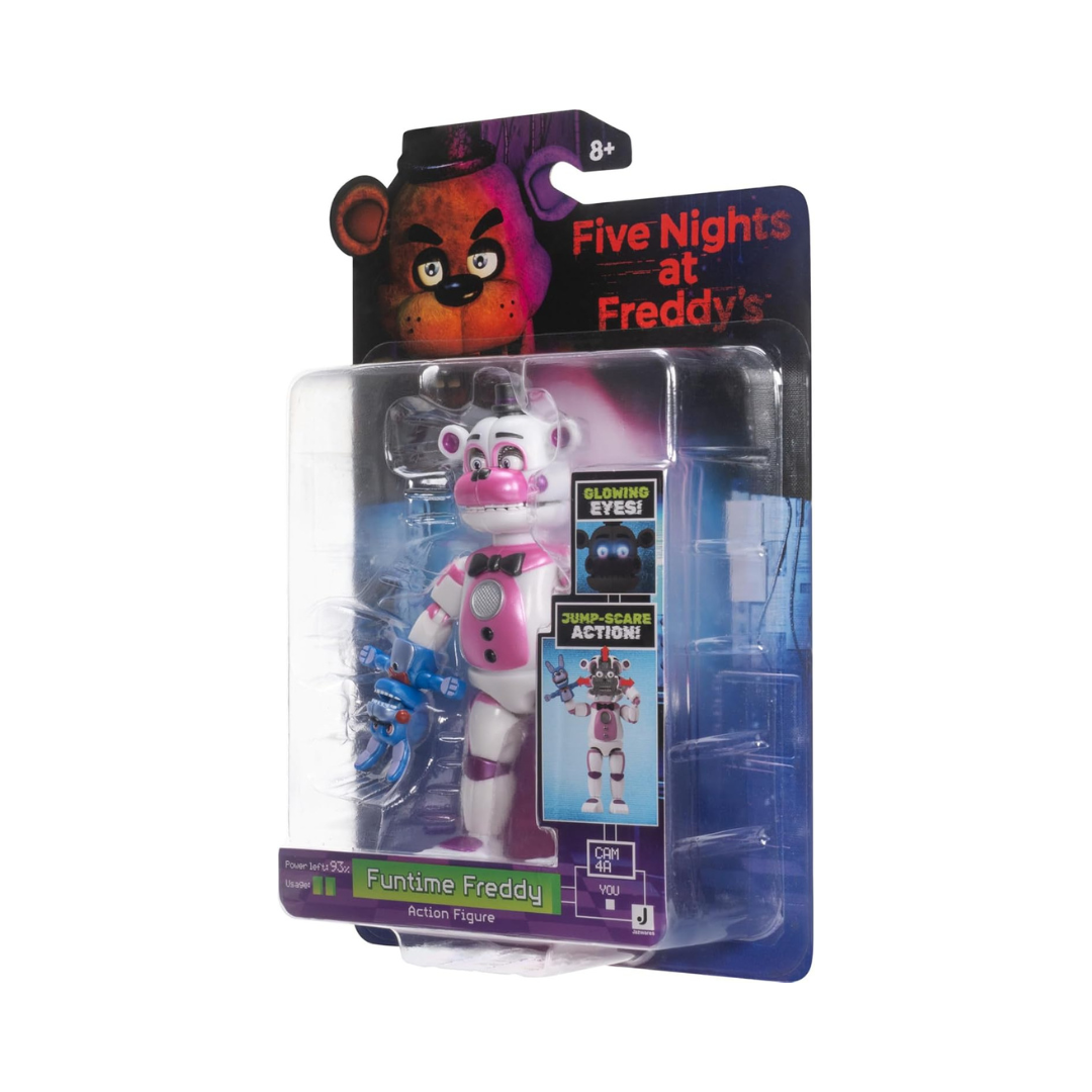 Jazwares FNAF Funtime Freddy 5-Inch Jumpscare Action Figure with Glow Eyes