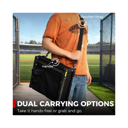 JST GAMEZ Black Stadium Seat with Back Support & Thick Foam Cushion