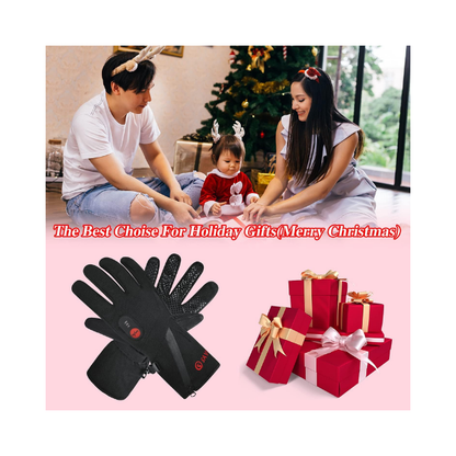 Day Wolf Electric Heated Gloves for Men Women, Rechargeable Waterproof Winter Hand Warmers with Touchscreen for Outdoor Activities(X-Small)