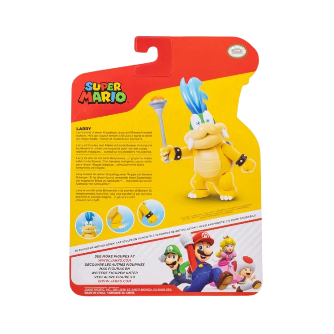Nintendo Super Mario 4'' Larry with Magic Wand Action Figure