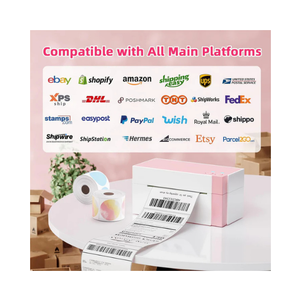 Omezizy WiFi Shipping Label Printer 4x6 – 300DPI Wireless Thermal Printer