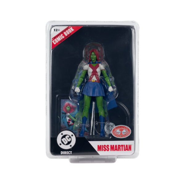 McFarlane Toys DC Direct Page Punchers Miss Martian Red Platinum Edition 7-Inch Figure with Comic Book
